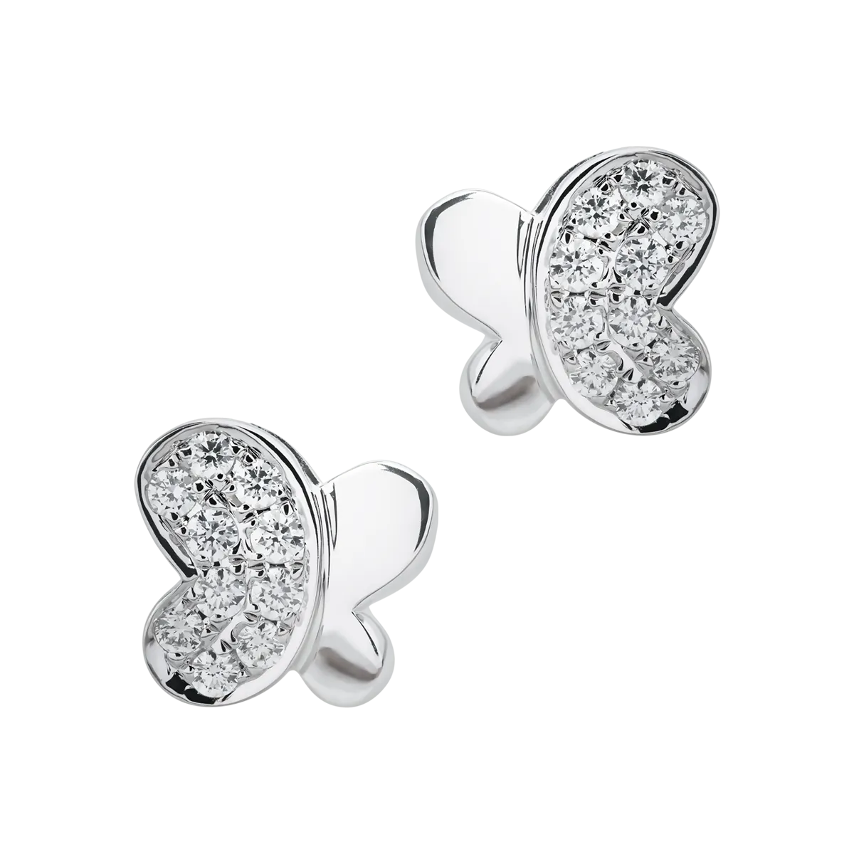 18K white gold earrings with 0.25ct diamonds