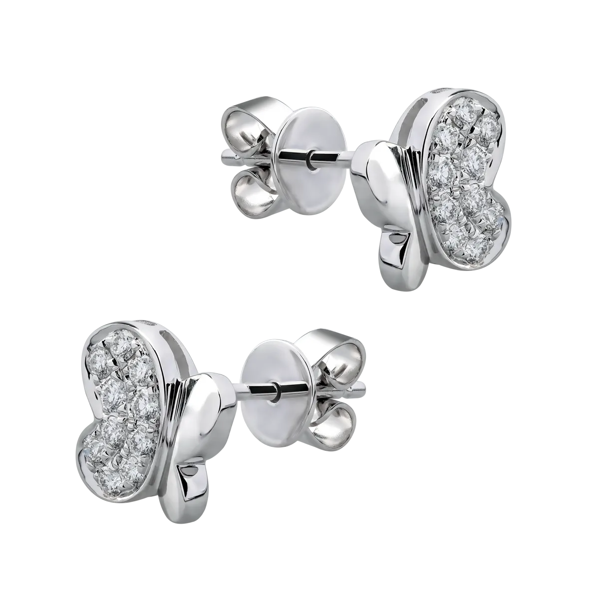 18K white gold earrings with 0.25ct diamonds