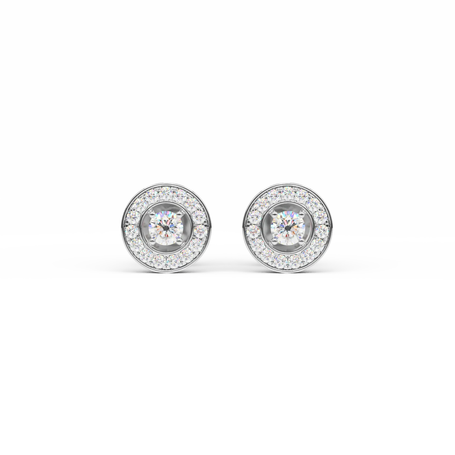 Kolczyki z 14K białego złota i diamenty 0.29kr