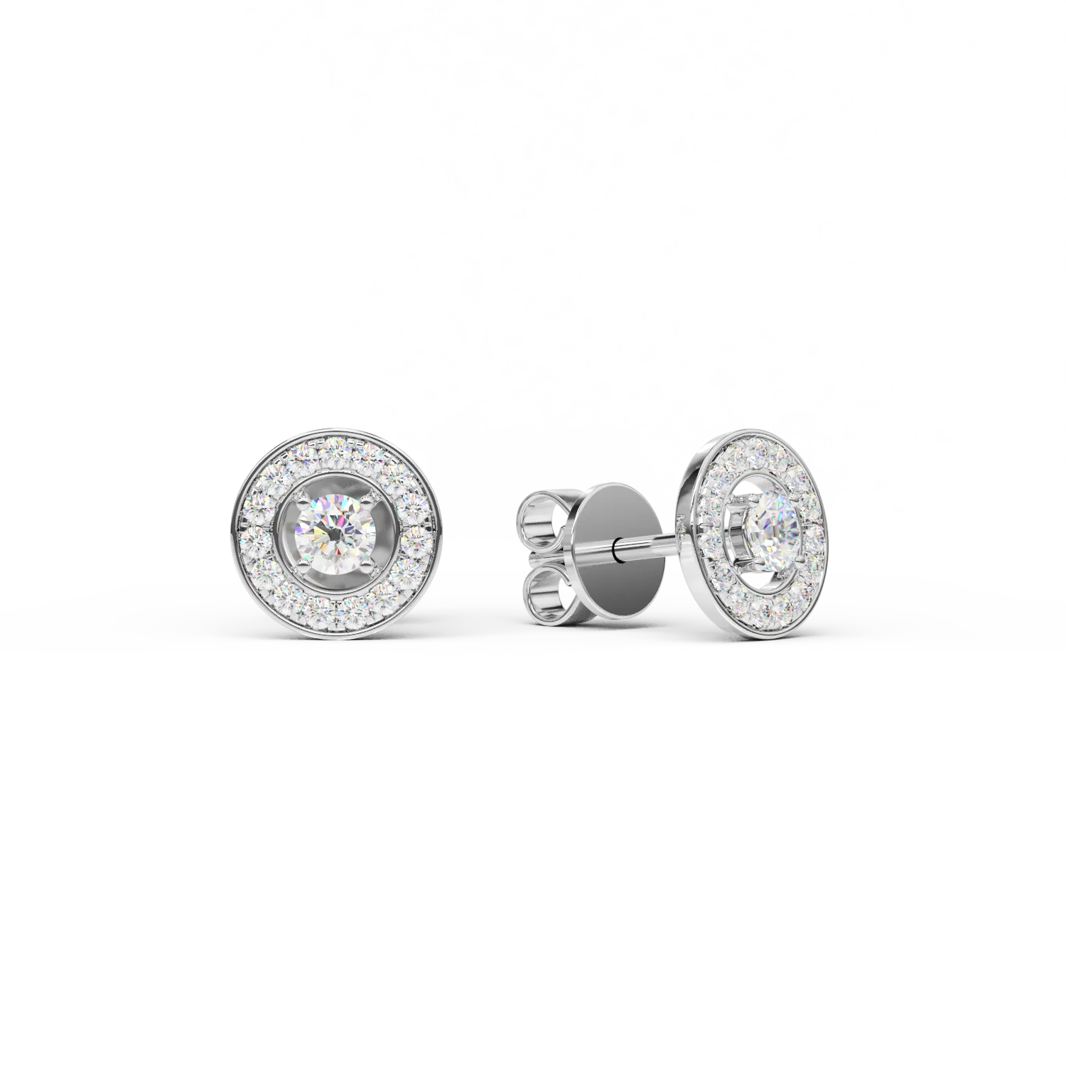 Cercei din aur alb cu diamante de 0.29ct