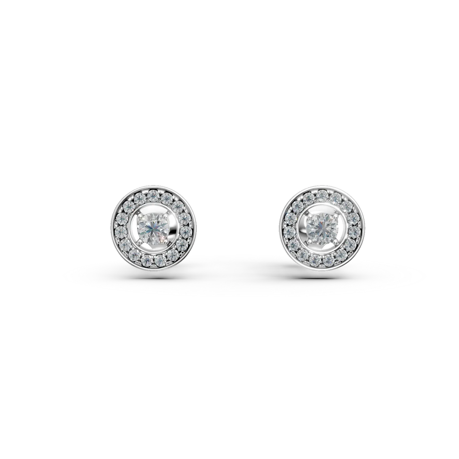 Teilor Cercei din aur alb cu diamante de 0.29ct