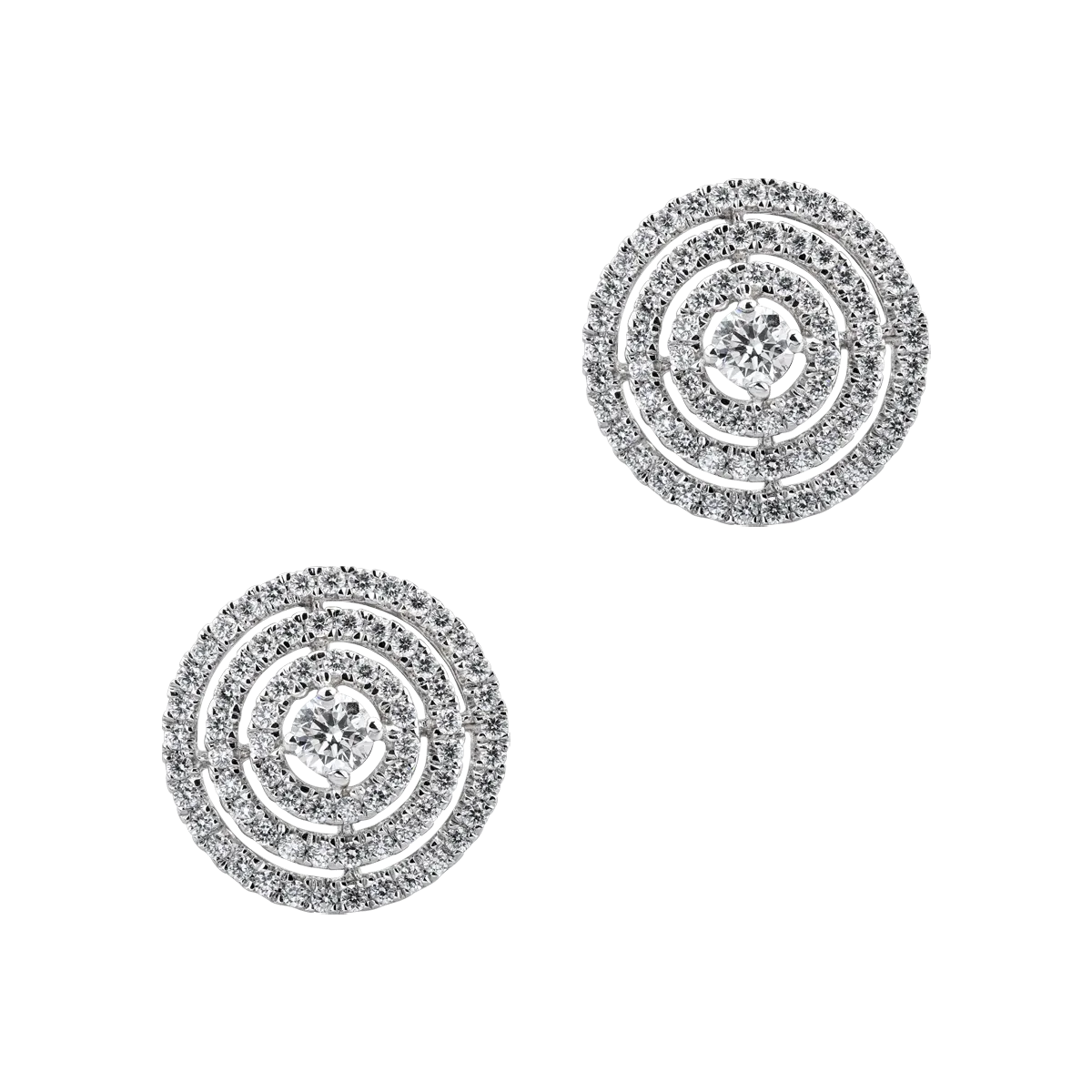 Teilor Cercei din aur alb cu diamante de 0.54ct