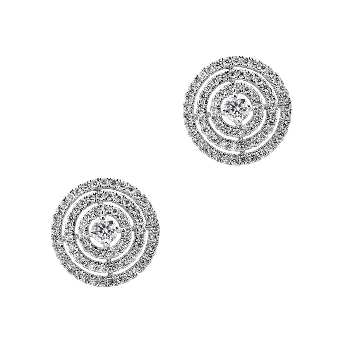 14K white gold earrings with 0.54ct diamonds