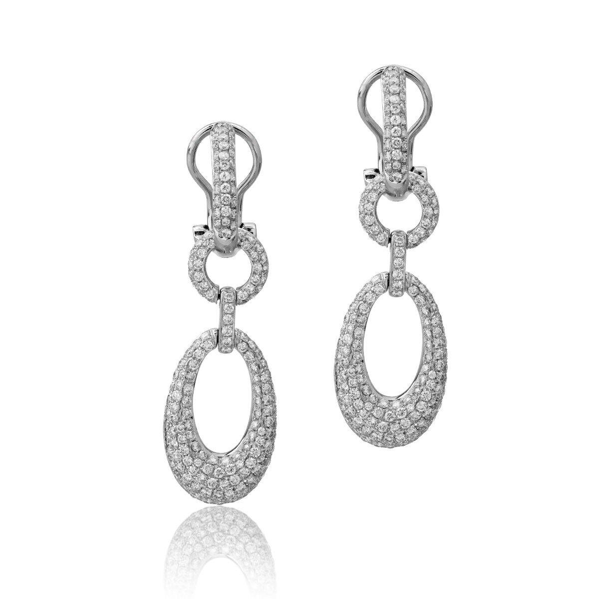 Kolczyki z białego złota z 2.7ct diamentami-111089