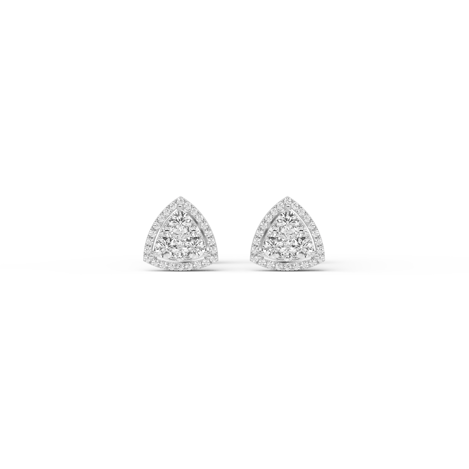 Обеци от бяло злато с диаманти 0.7кт-111219