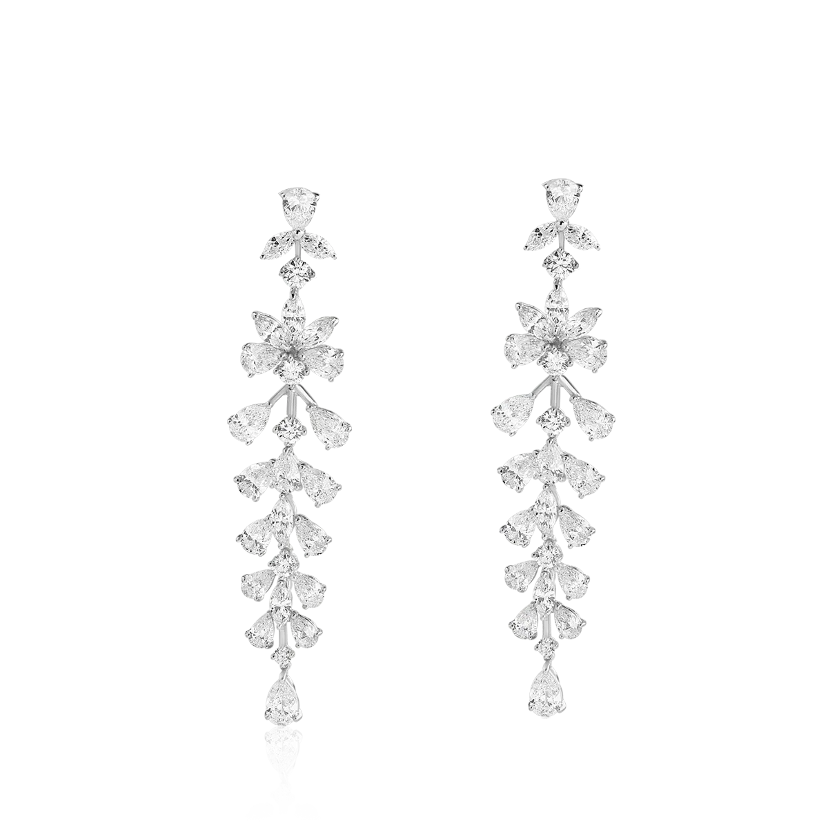 Fehér arany fülbevaló 9.45ct gyémántokkal-111243