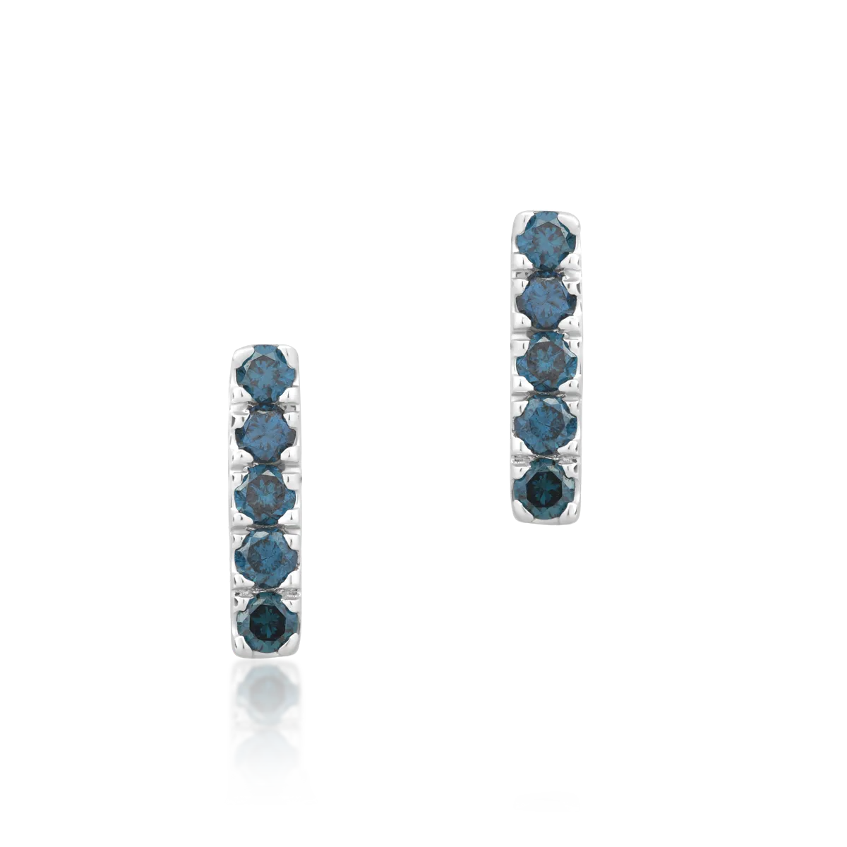 Cercei din aur alb de 14K cu safire de 0.25ct-111351