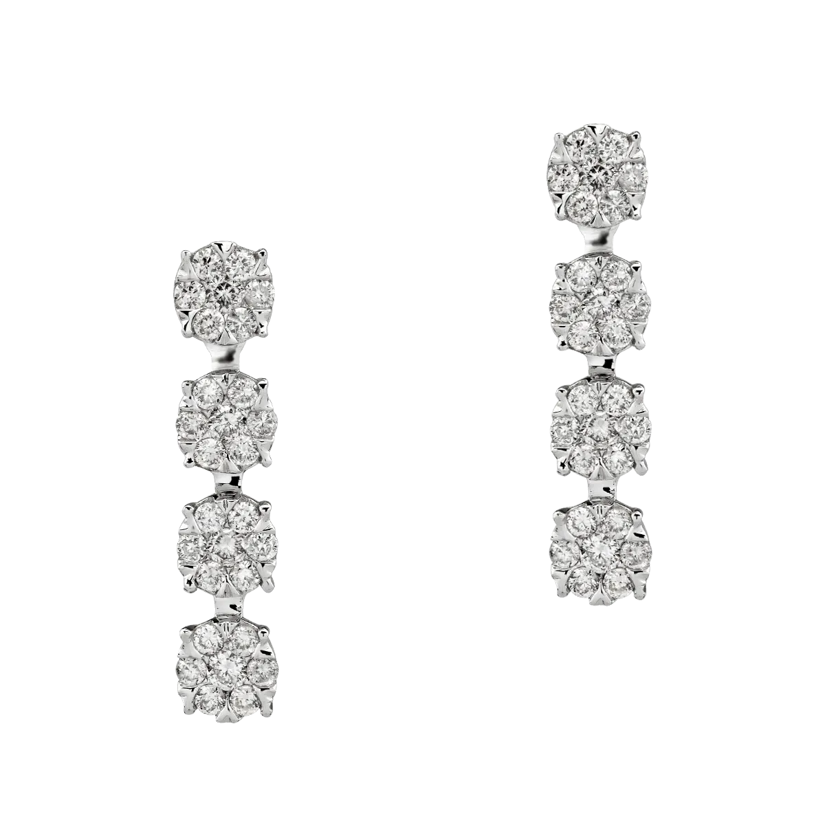 18K white gold earrings with 0.5ct diamonds-111571