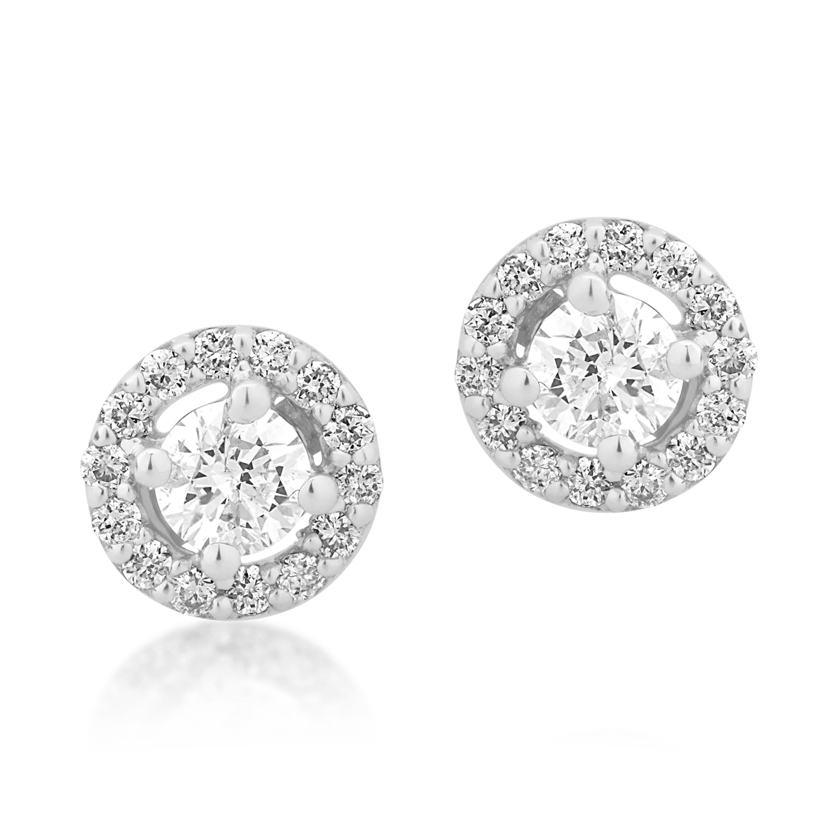 18K white gold earrings with 0.342ct diamonds-111580