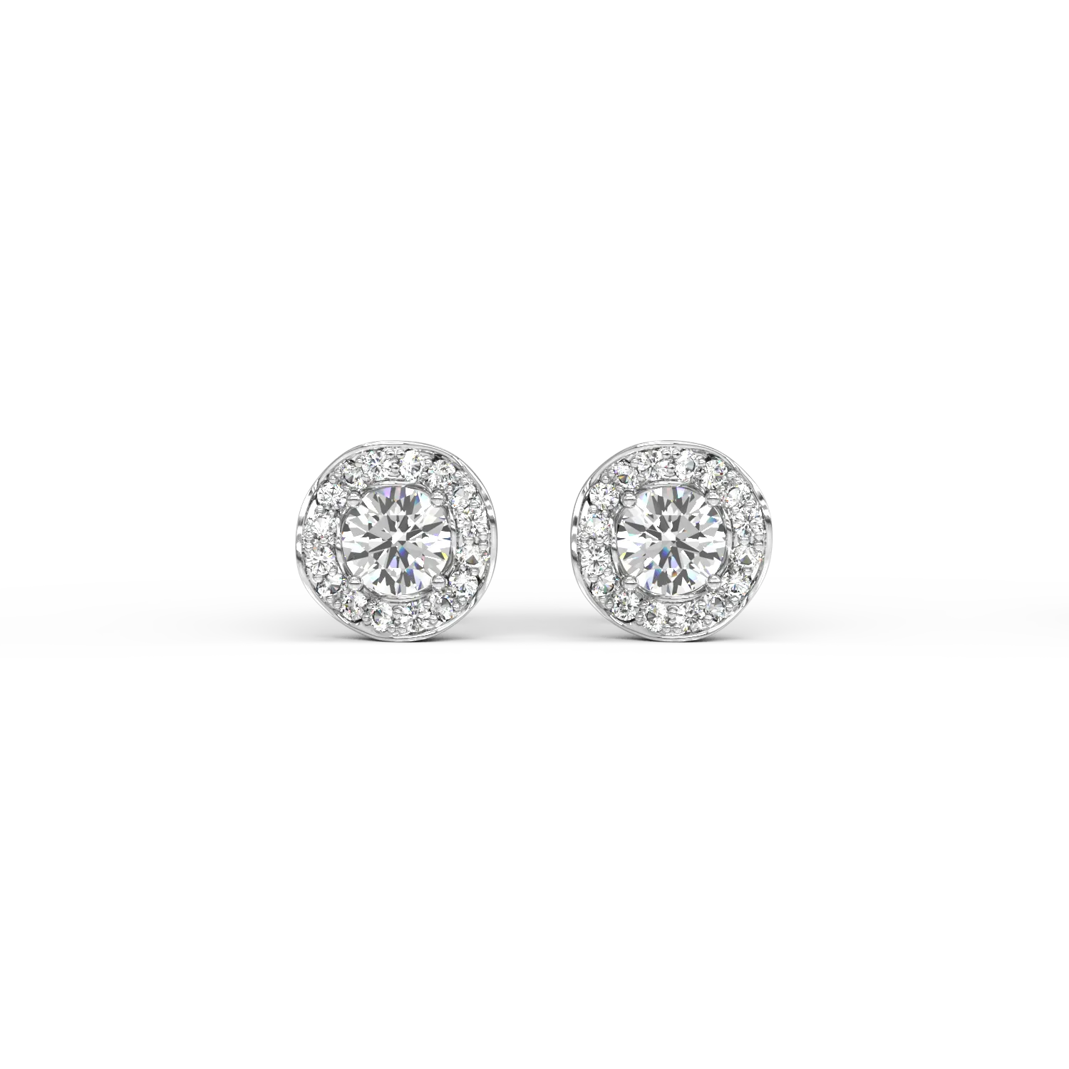 14K white gold earrings with 0.5ct diamonds