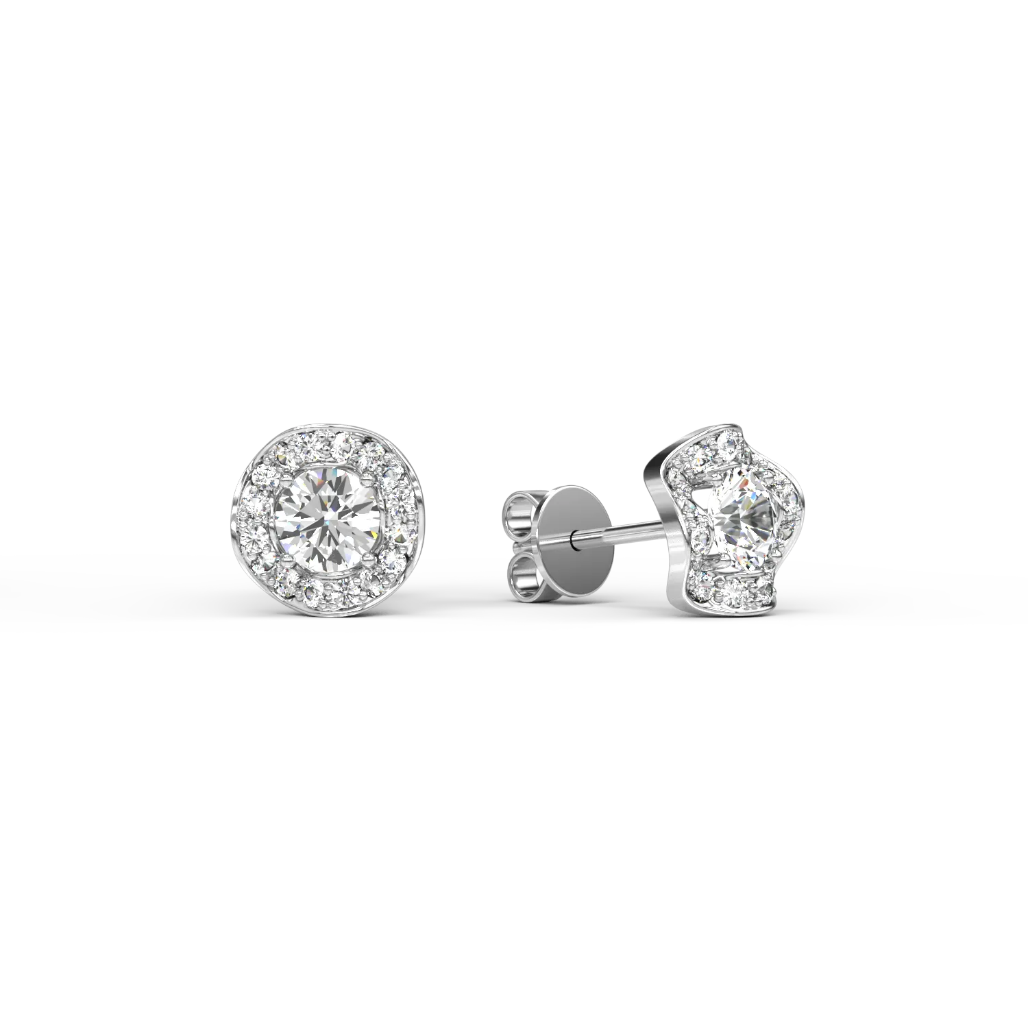 TEILOR Cercei din aur alb cu diamante de 0.5ct