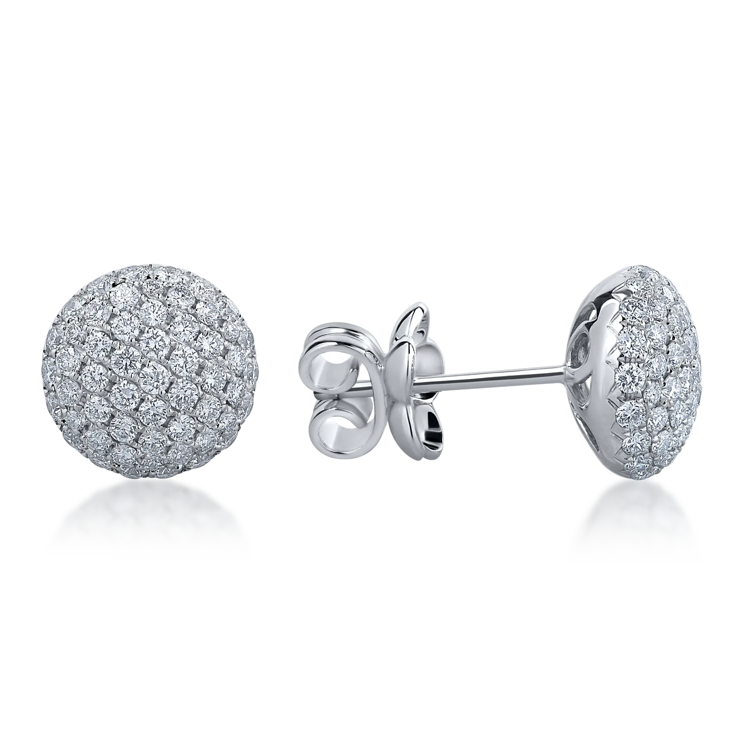 White gold earrings with 1.59ct diamonds