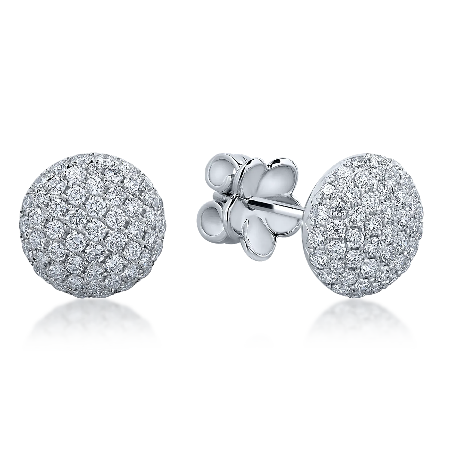 White gold earrings with 1.59ct diamonds