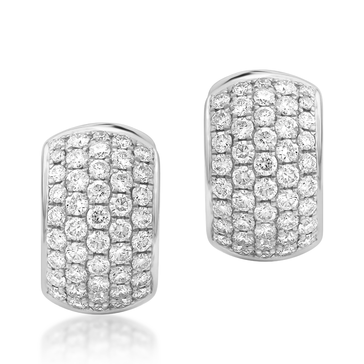 Cercei din aur alb de 18K cu diamante de 0.89ct - 1 | YEO