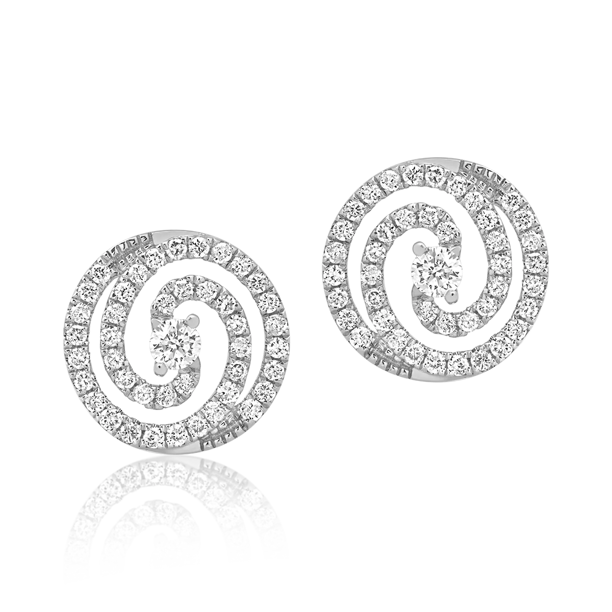 14K white gold earrings with 0.39ct diamonds