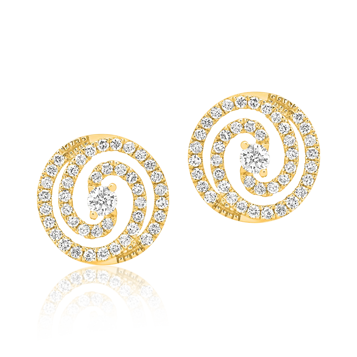 Teilor Cercei din aur galben cu diamante de 0.39ct