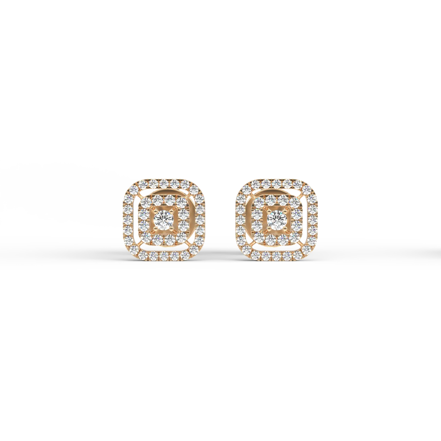 Cercei din aur galben de 14K cu diamante de 0.36ct - 1 | YEO