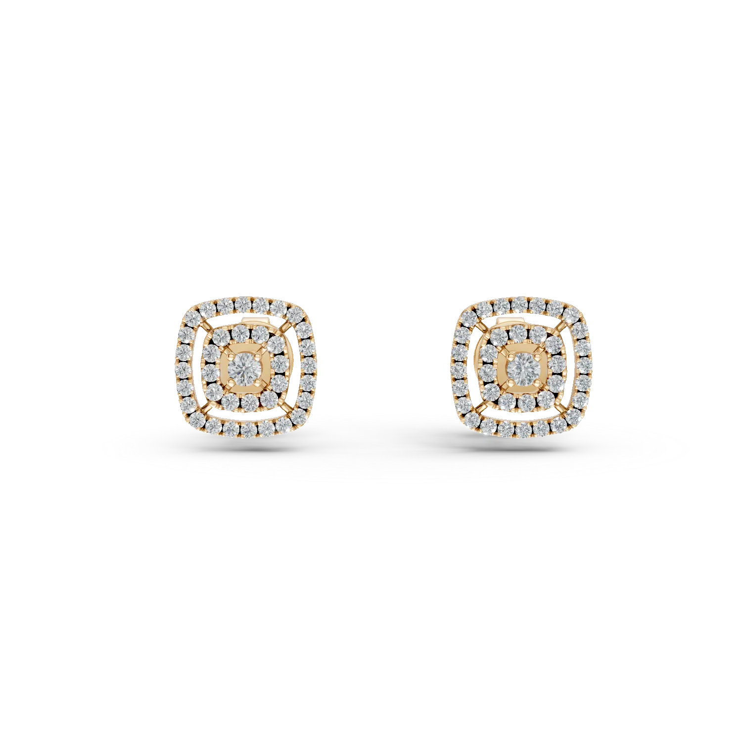 Teilor Cercei din aur galben cu diamante de 0.36ct