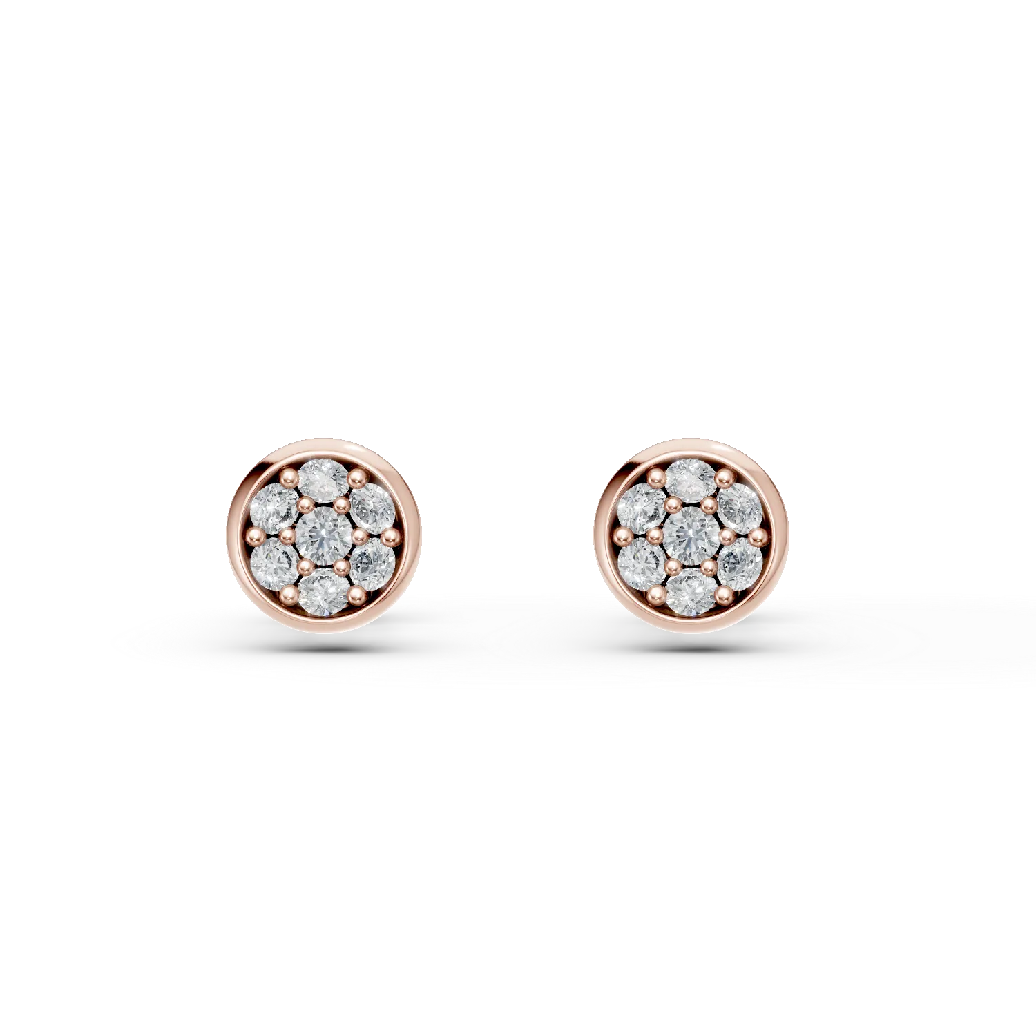 Teilor Cercei din aur roz cu diamante de 0.8ct
