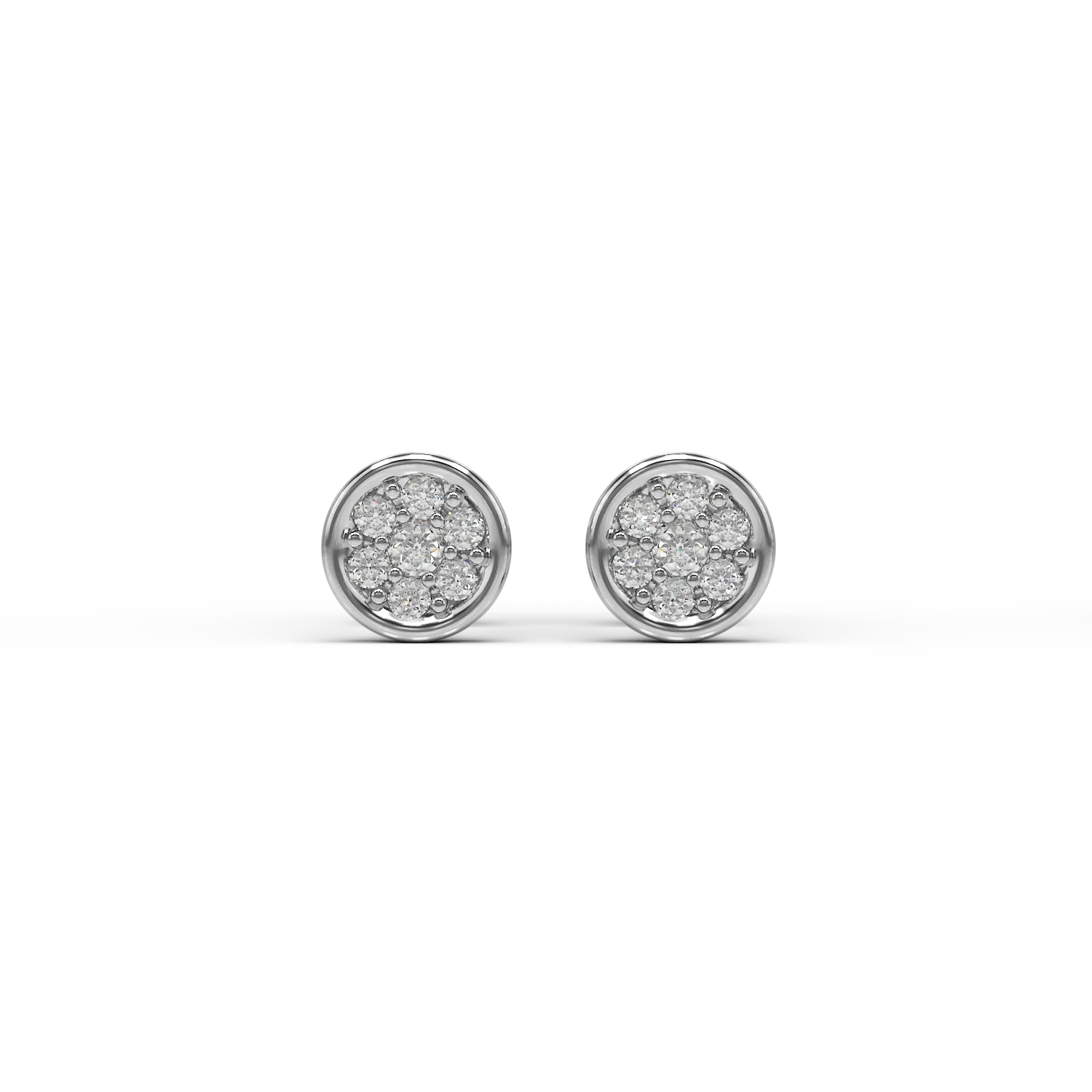 Cercei din aur alb de 14K cu diamante de 0.82ct-111677