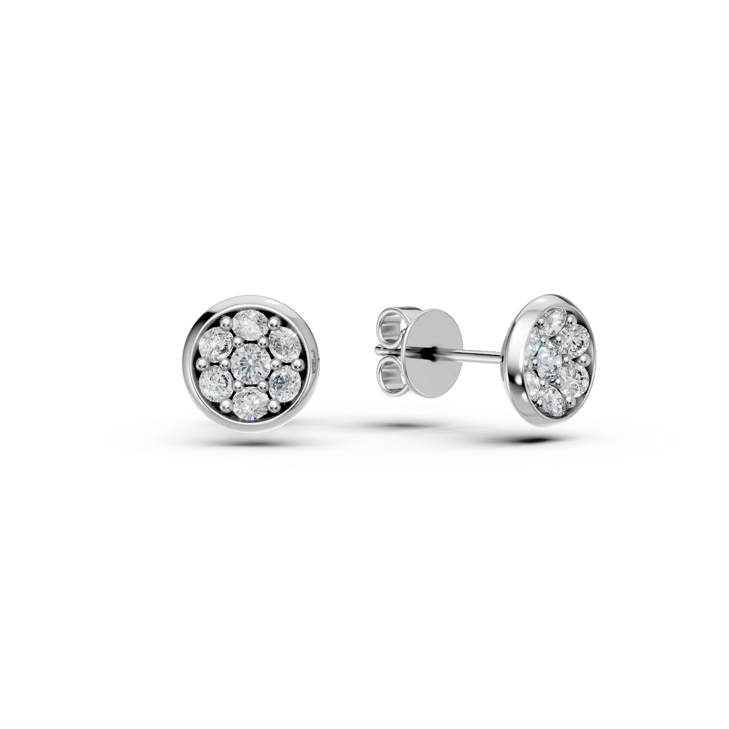 Cercei din aur alb cu diamante de 0.82ct