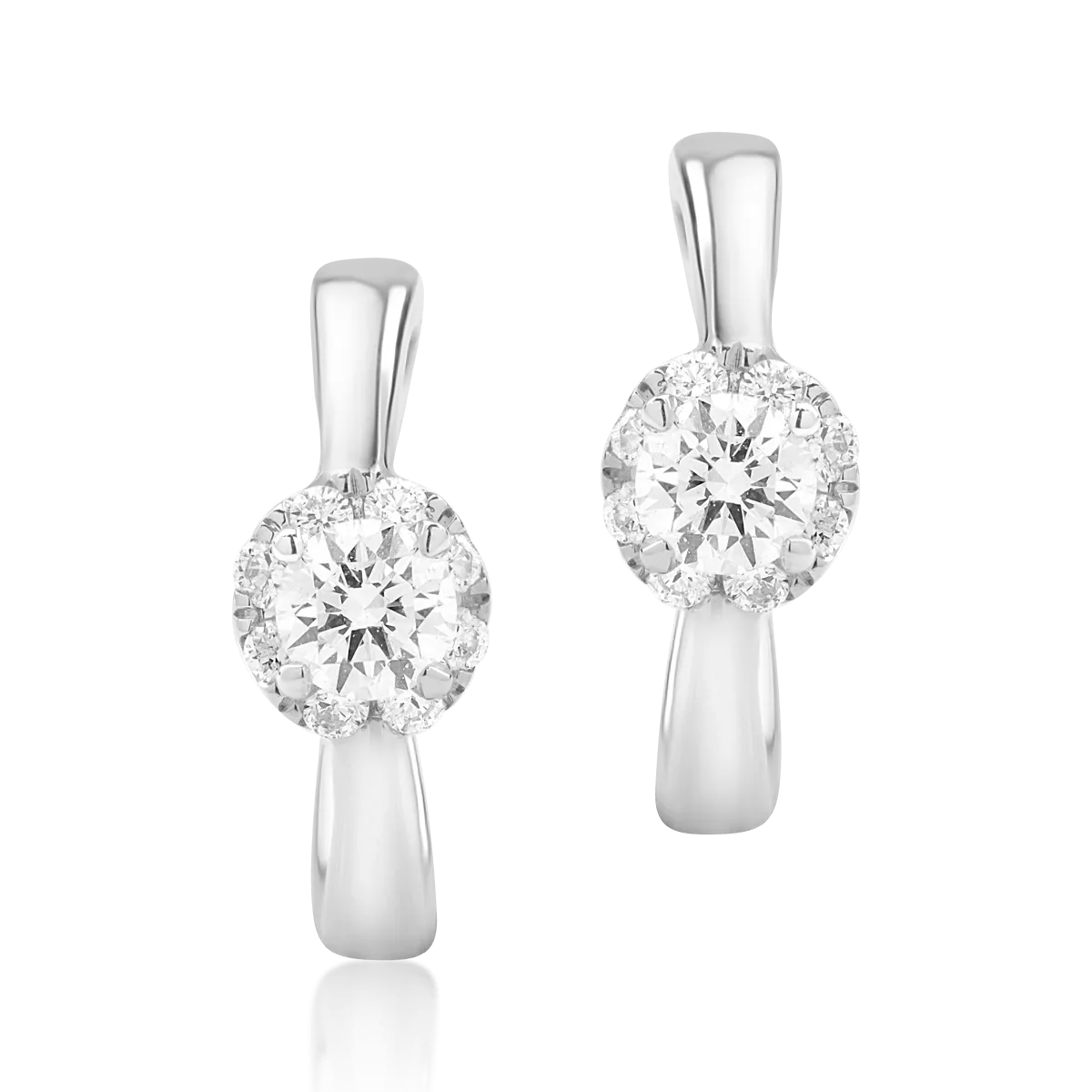 18K white gold earrings with 0.22ct diamonds-111983