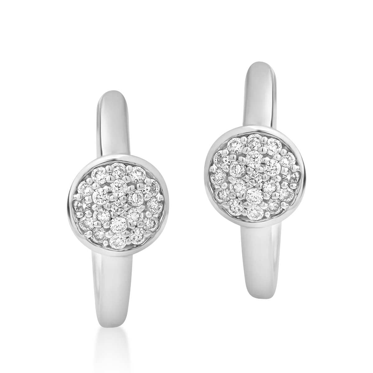 18K white gold earrings with 0.12ct diamond