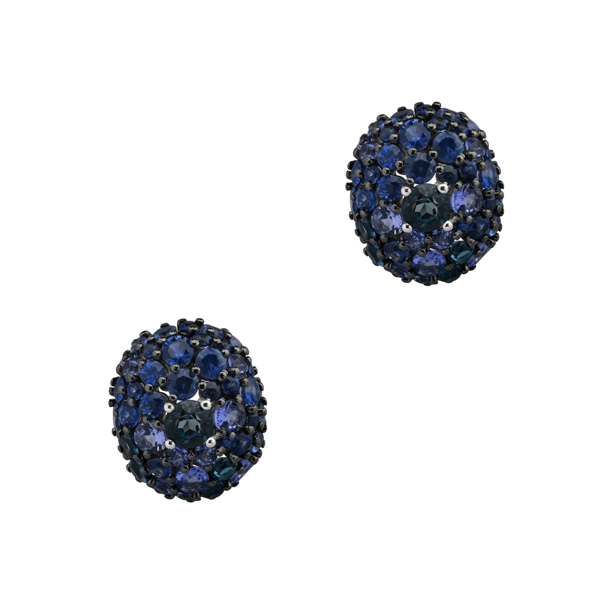 18K white gold earrings with 6.61ct semiprecious stones-112021