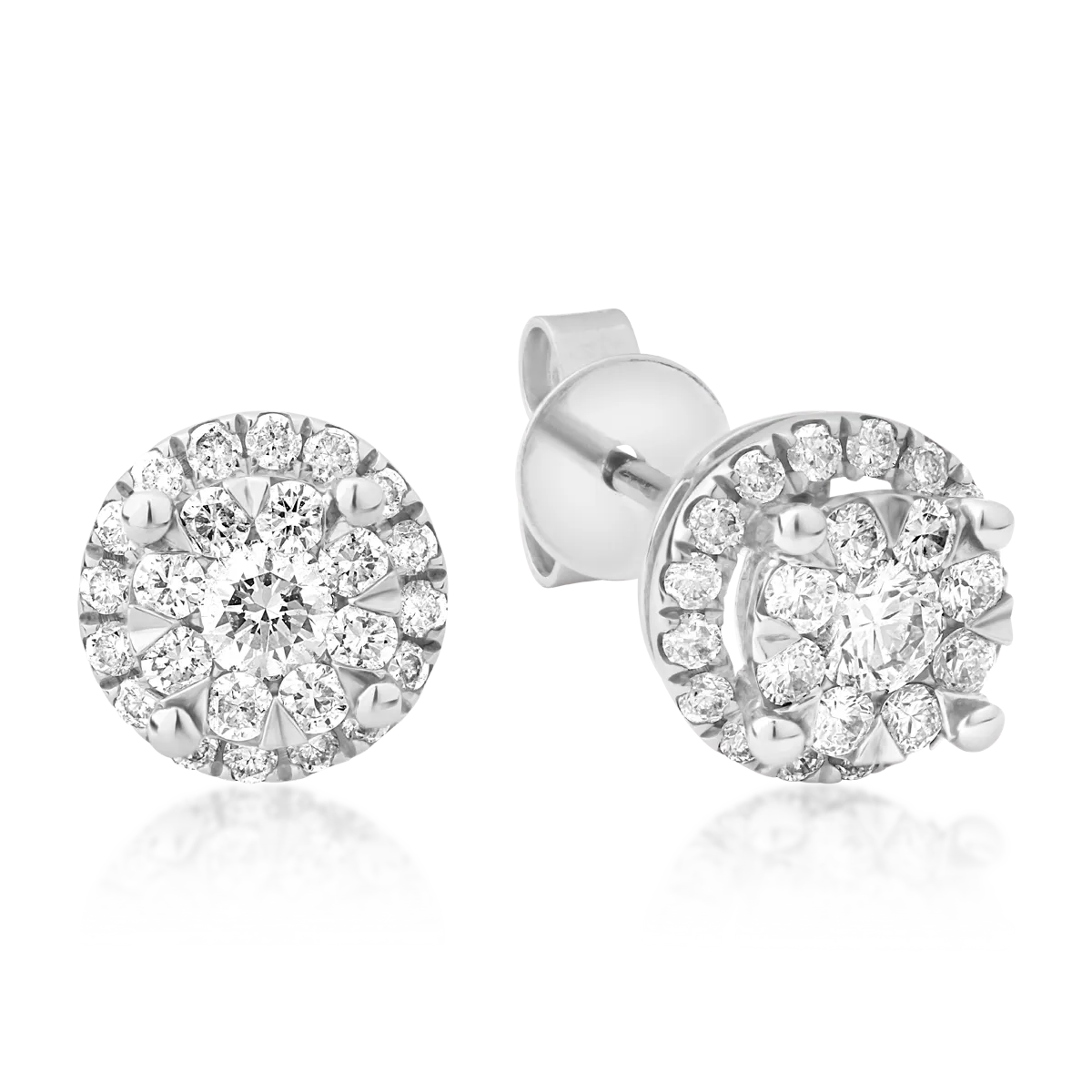 18K white gold earrings with 0.498ct diamonds