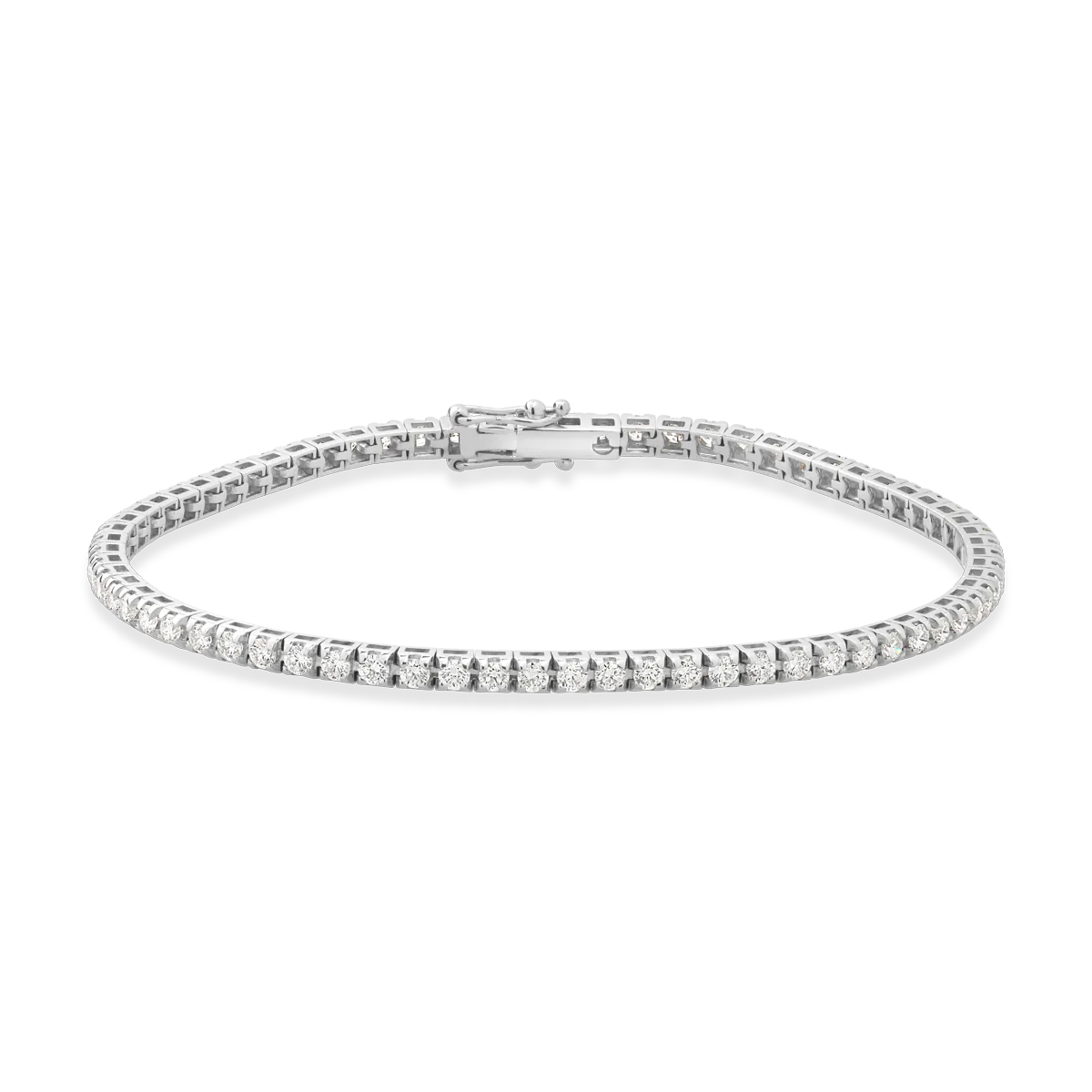 18K white gold tennis bracelet with 2.4ct diamonds