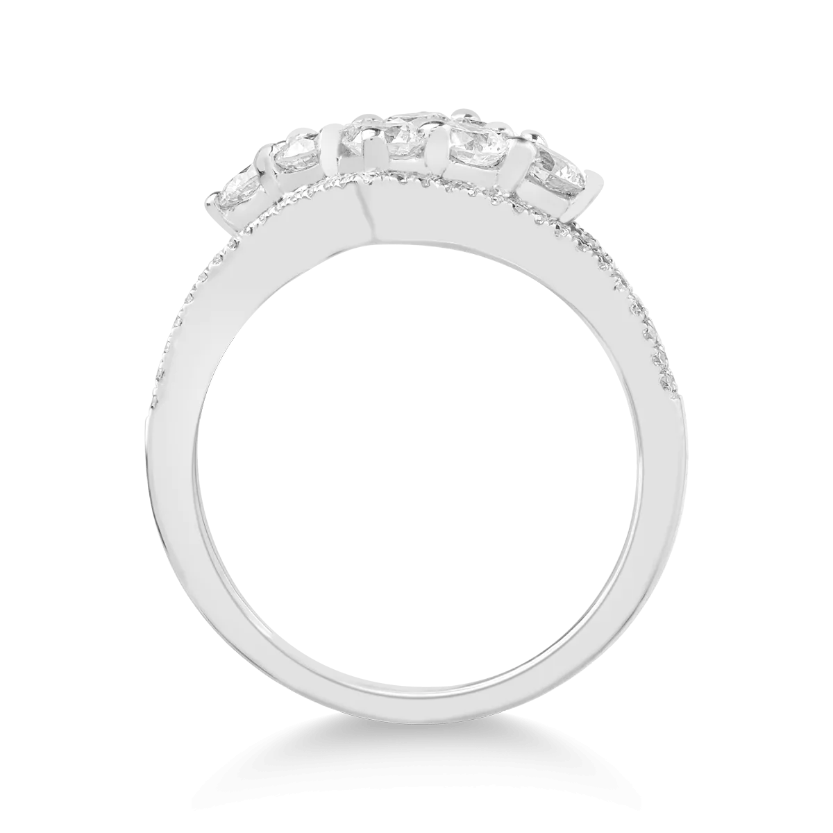 Inel din aur alb cu diamante de 1.6ct