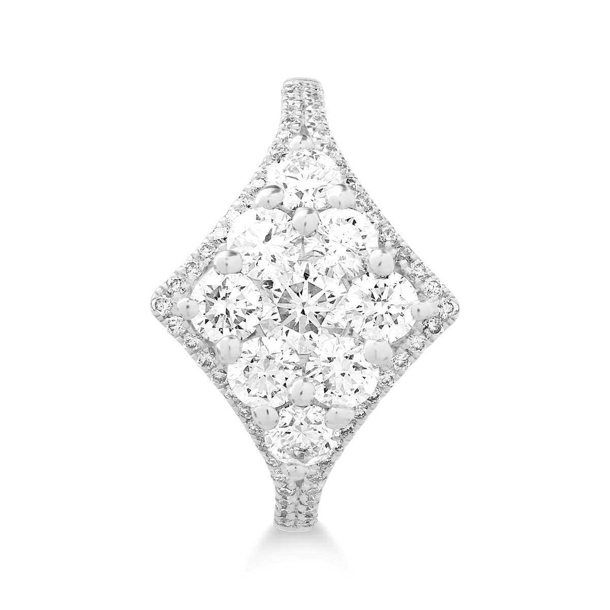Inel din aur alb cu diamante de 1.6ct