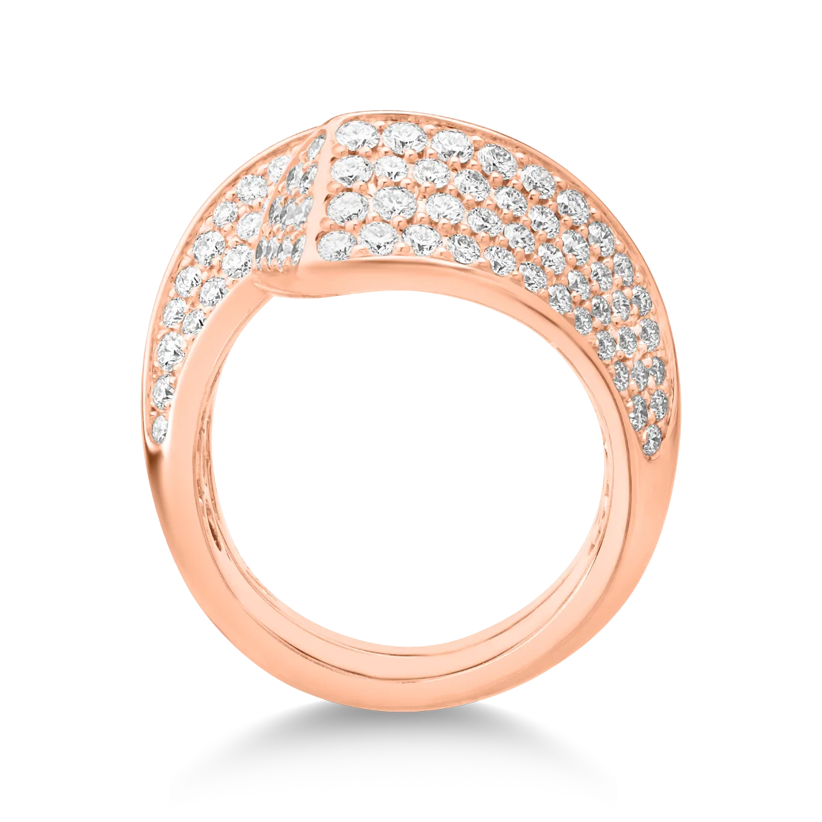 18k rose gold ring with 1.45ct diamonds