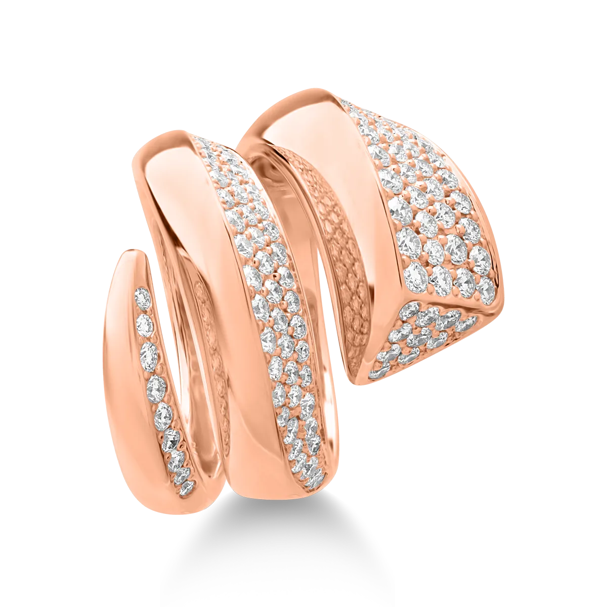 18k rose gold ring with 1.45ct diamonds