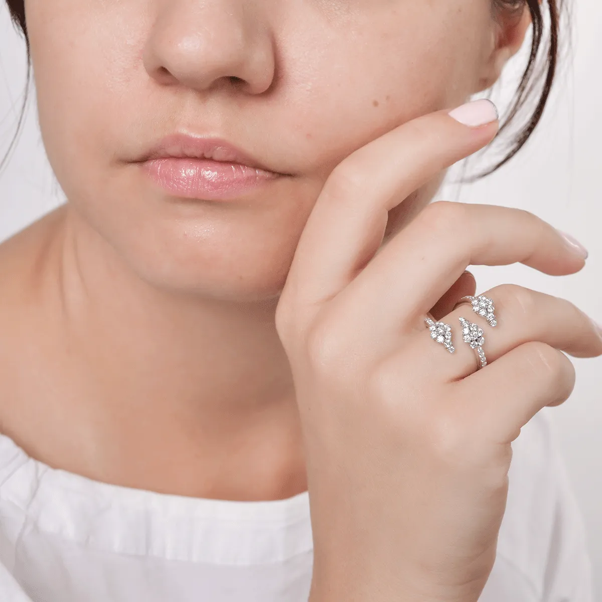 Inel din aur alb cu diamante de 1.16ct