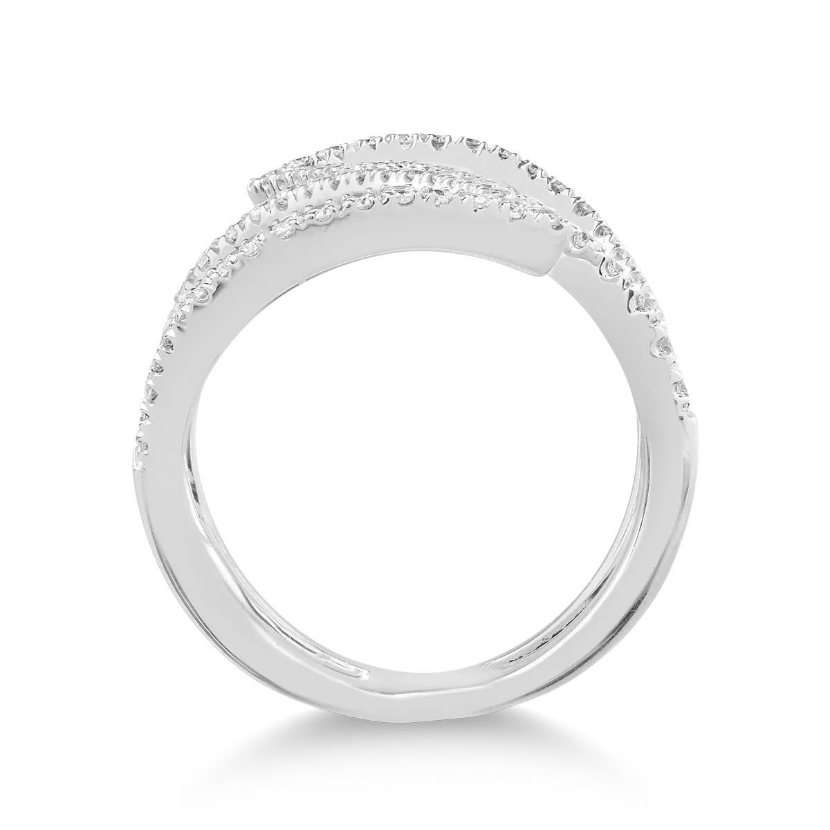 Inel din aur alb de 18K cu diamante de 0.64ct