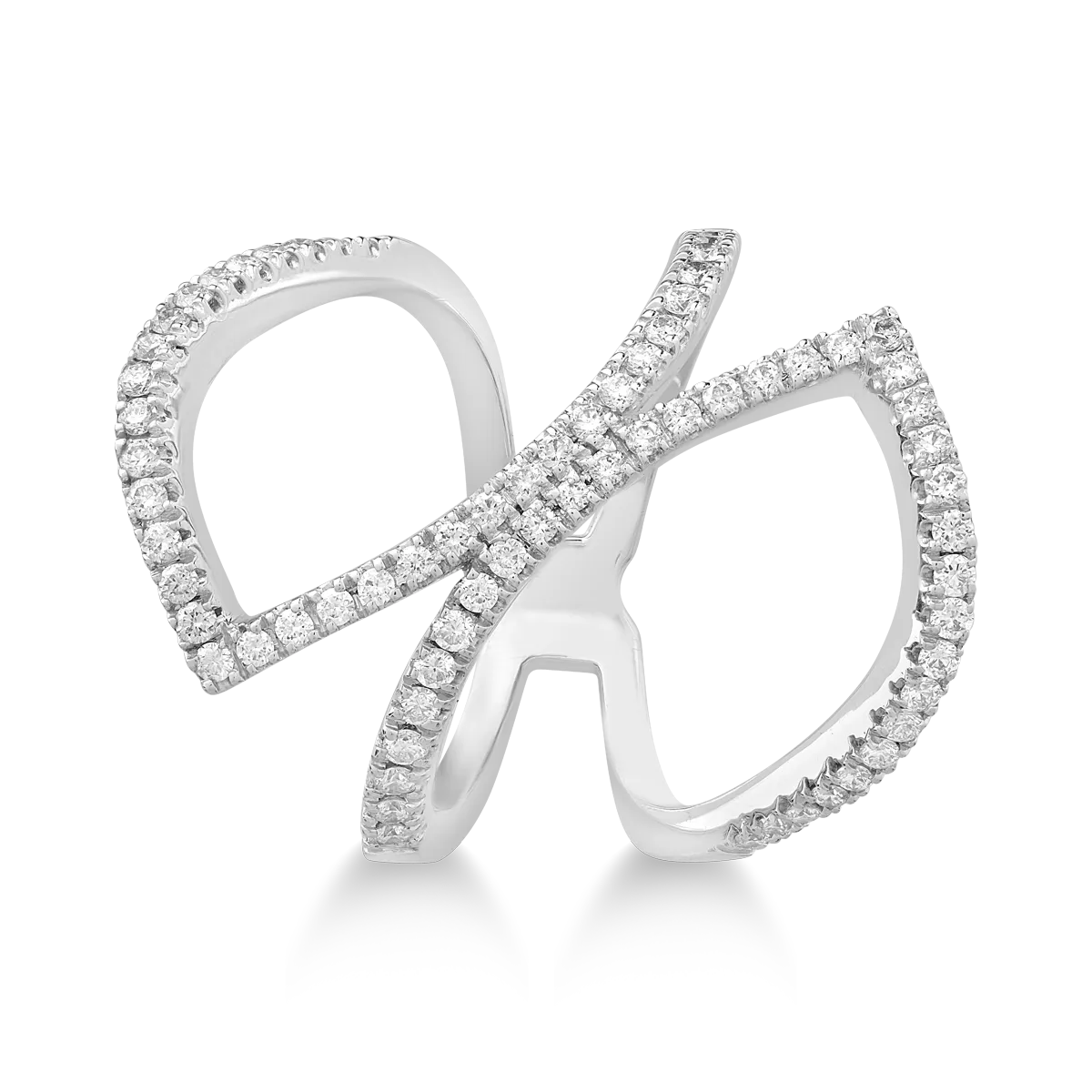 Inel din aur alb cu diamante de 0.64ct