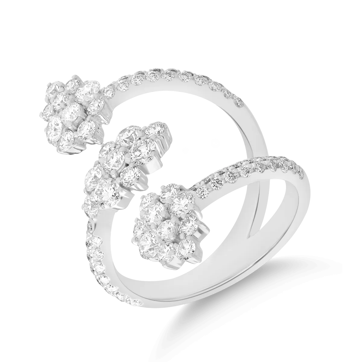 18K fehérarany gyűrű 1.88kt gyémántokkal-112168