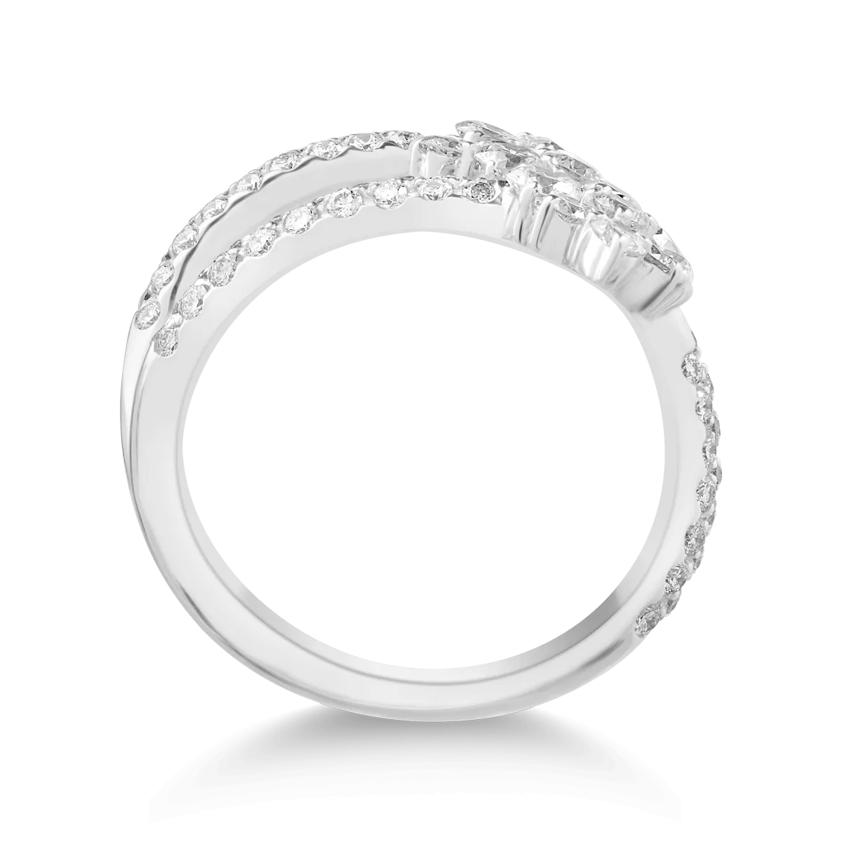 Pierścionek z 18K białego złota z diamenty 1.88ct