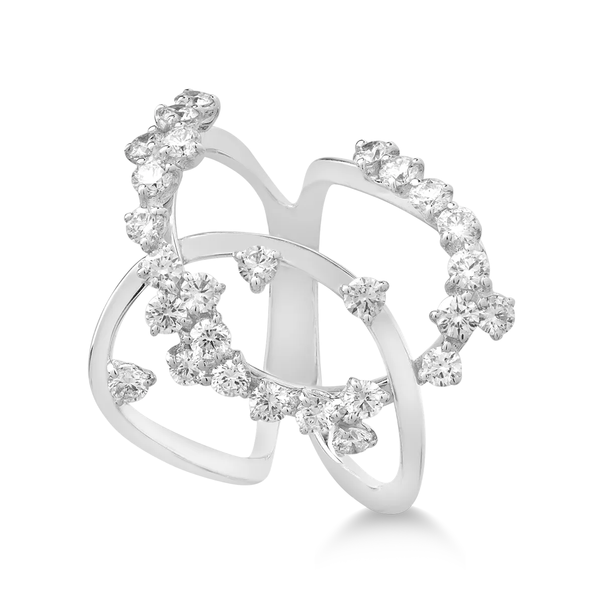 Inel din aur alb cu diamante de 1.37ct