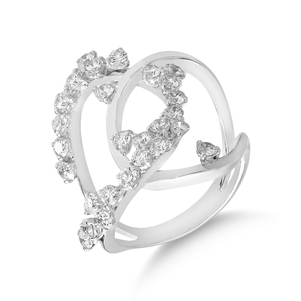 18 k fehér arany gyűrű gyémántokkal 1.37ct-112174