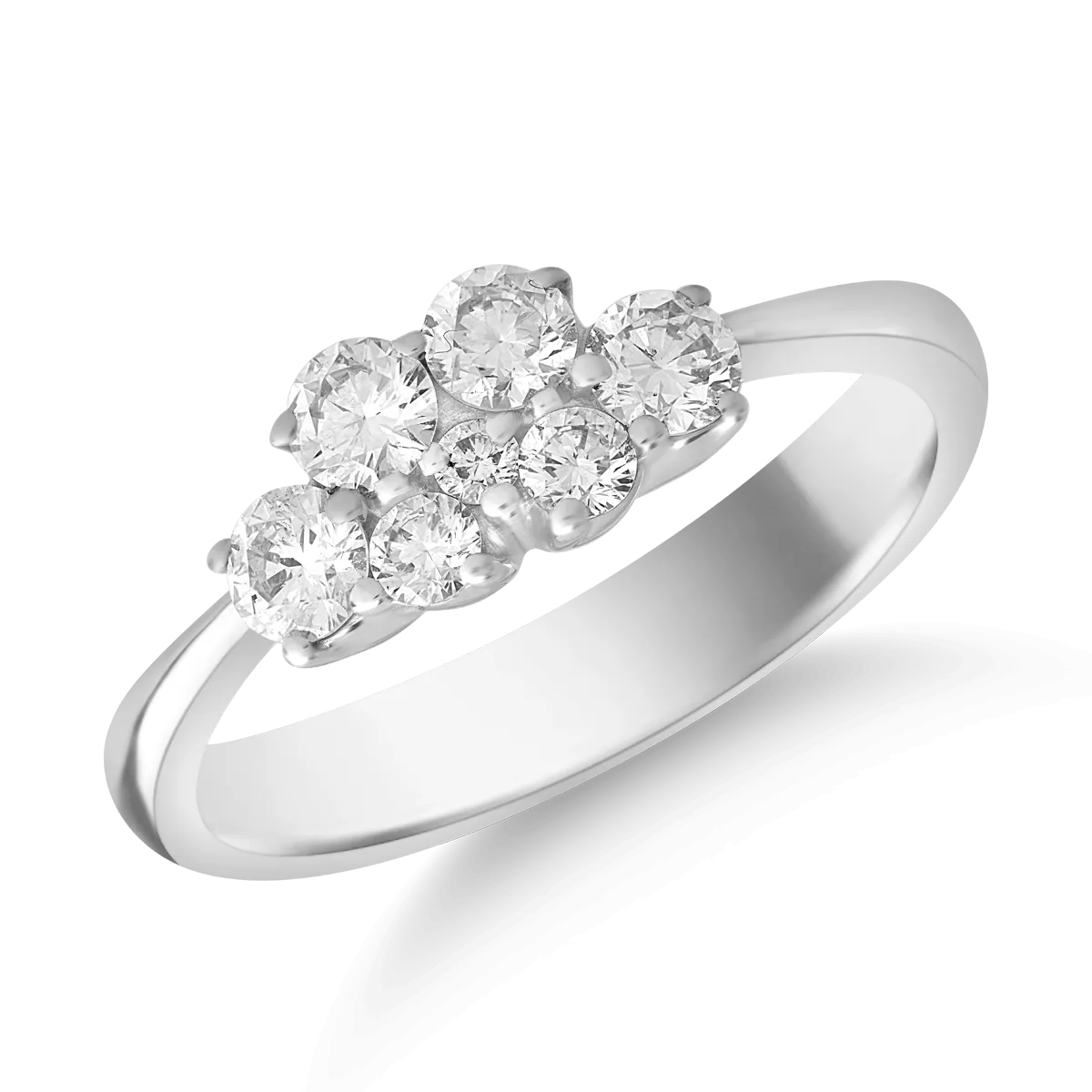 18K white gold ring with 0.66ct diamonds