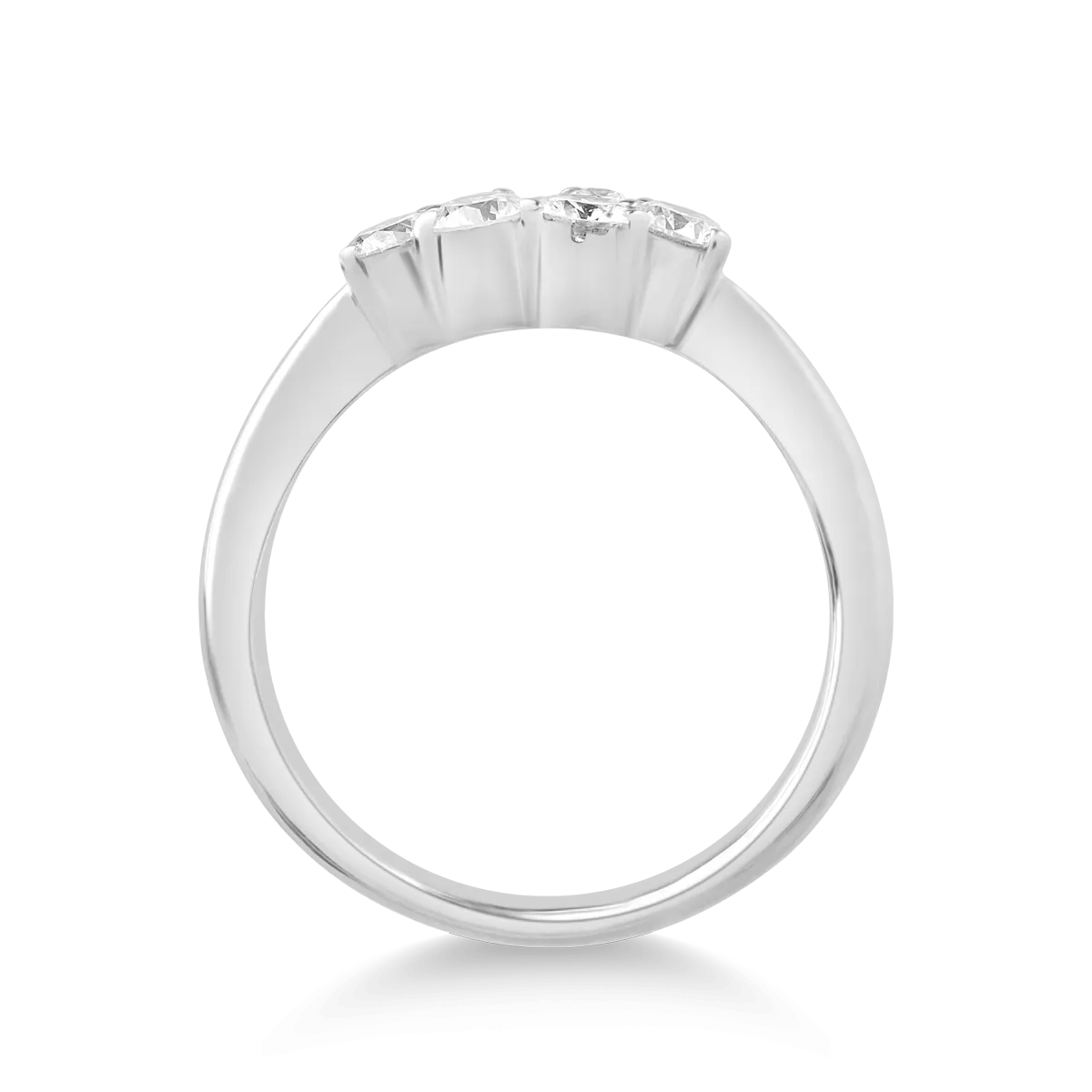 Gyűrű 18K-os fehér aranyból 0.66ct gyémánttal