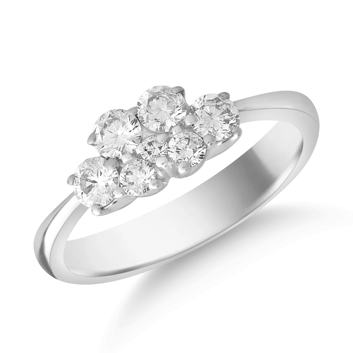 Teilor Inel din aur alb cu diamante de 0.66ct