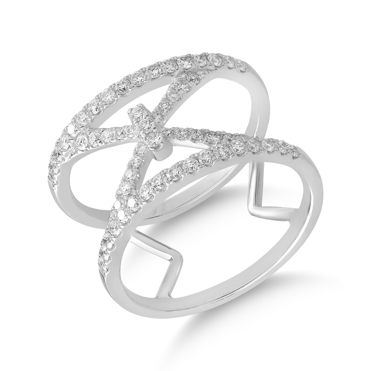 Teilor Inel din aur alb cu diamante de 0.56ct