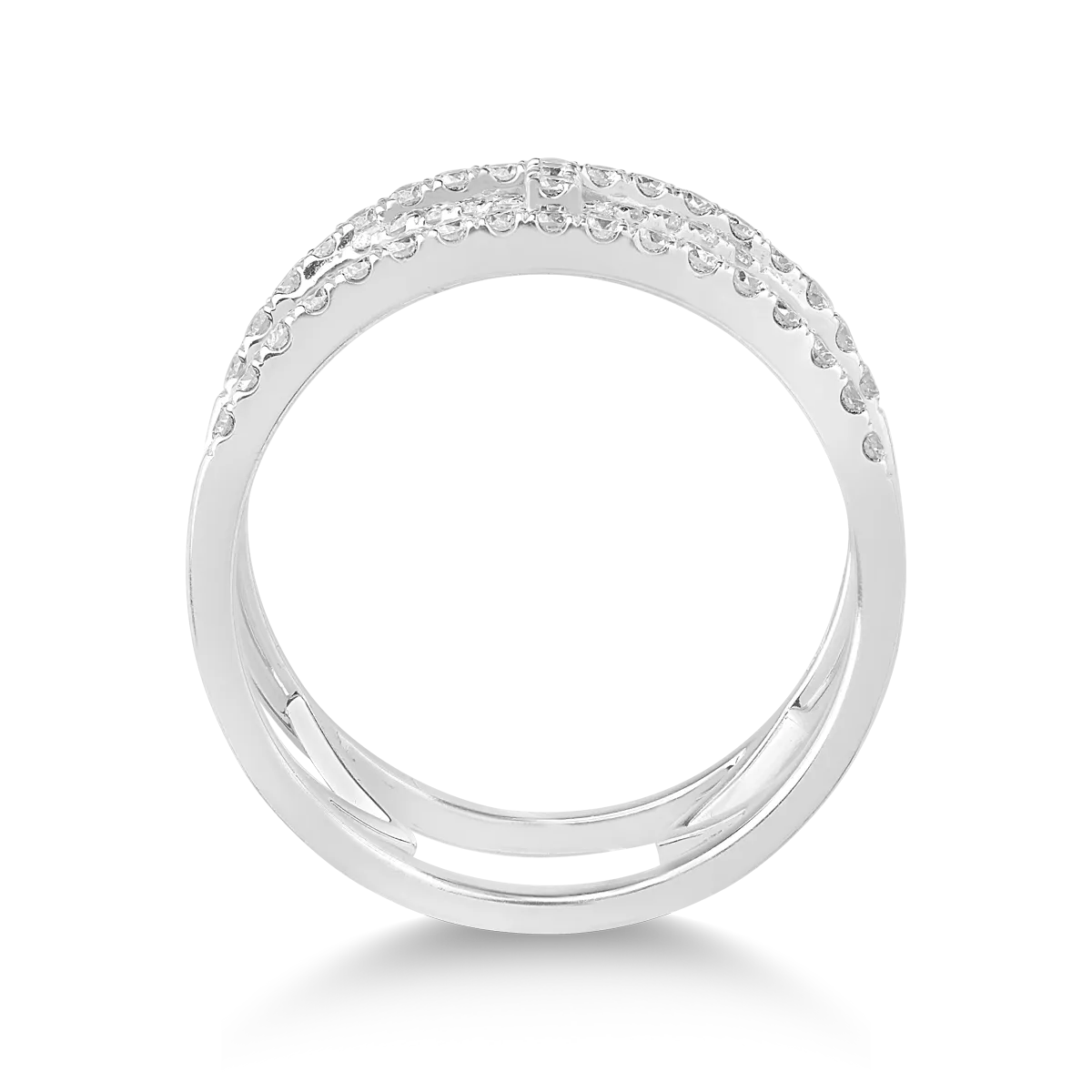 Inel din aur alb cu diamante de 0.56ct - imagine 2