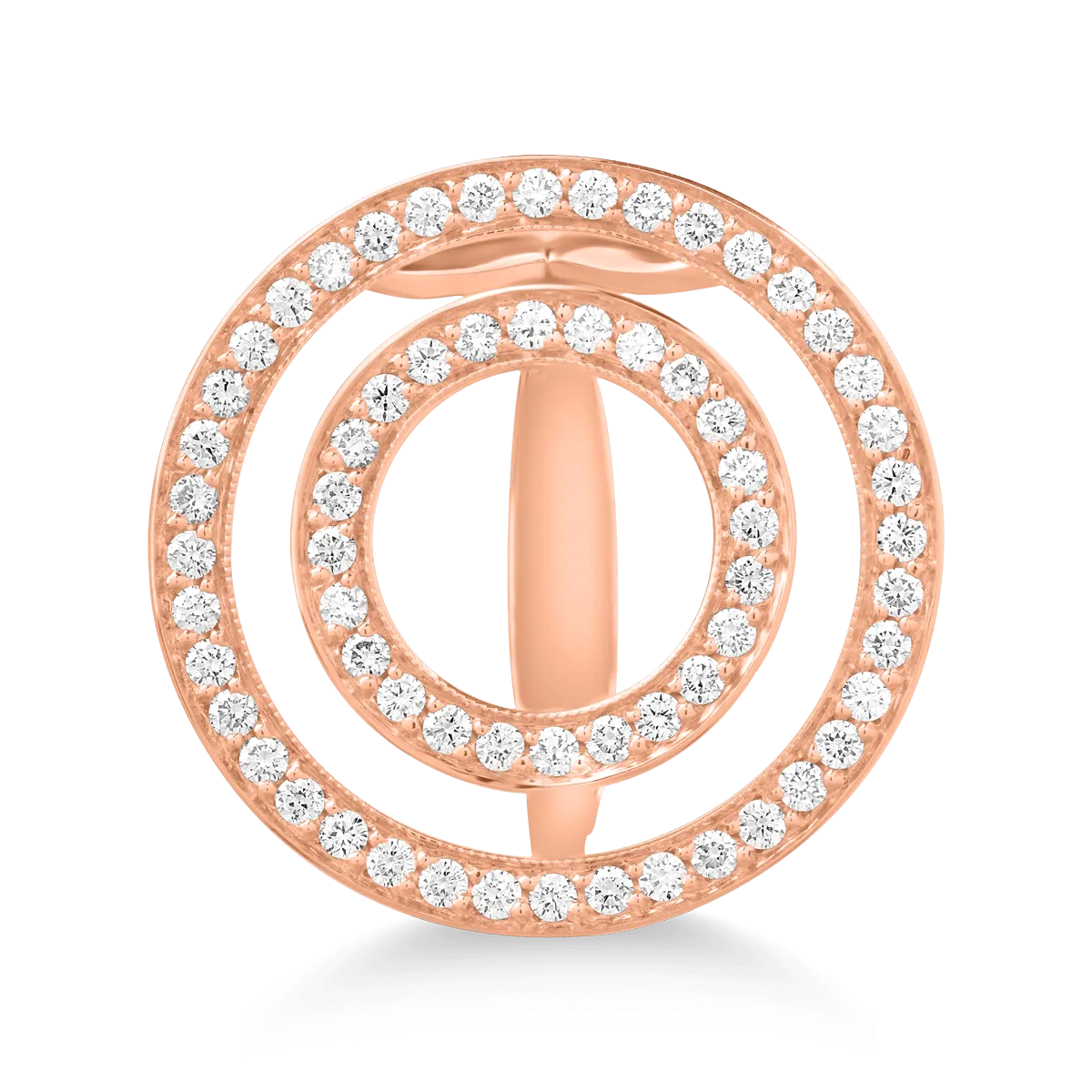 Inel din aur roz cu diamante de 0.83ct