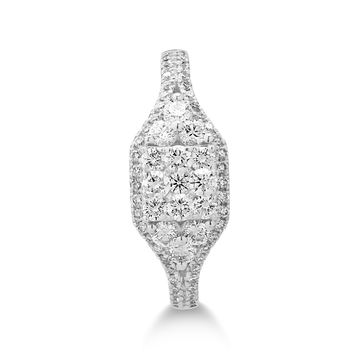 Inel din aur alb cu diamante de 0.77ct