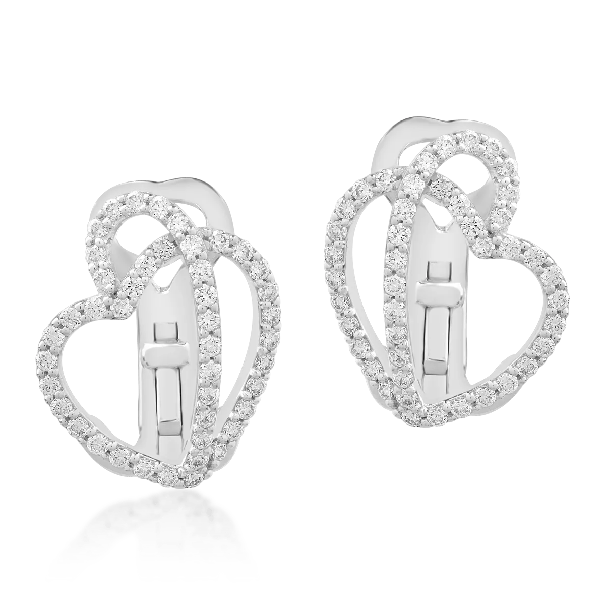 18K white gold earrings with 0.52ct diamonds