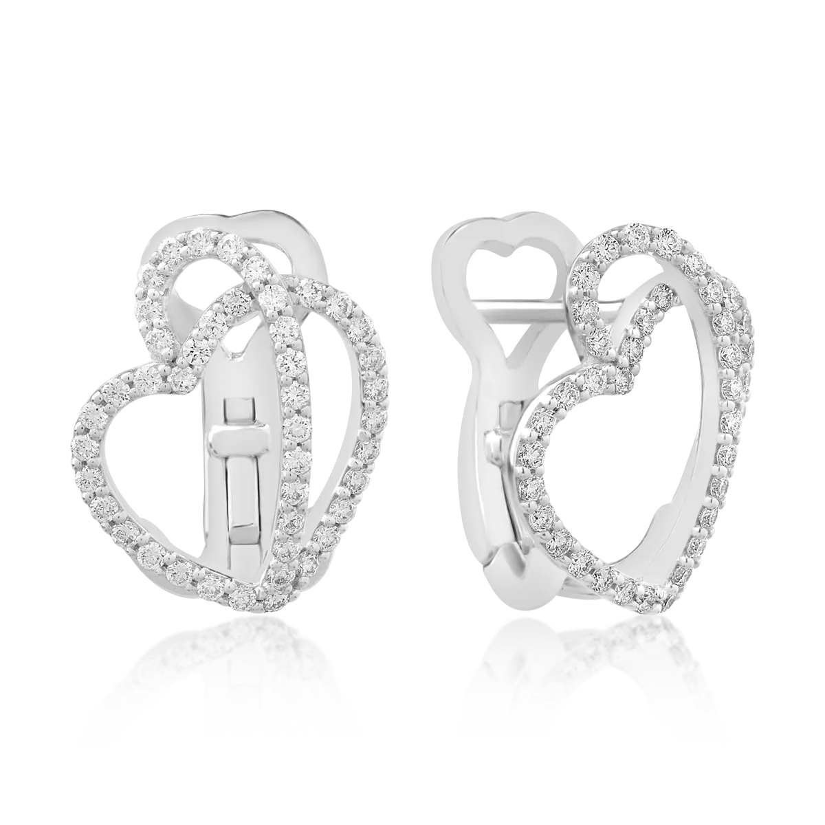 18K white gold earrings with 0.52ct diamonds